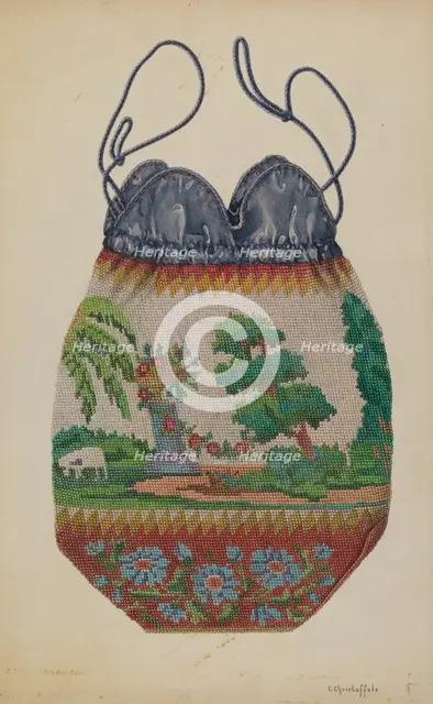 Beaded Bag, 1935/1942. Creator: Cornelius Christoffels.