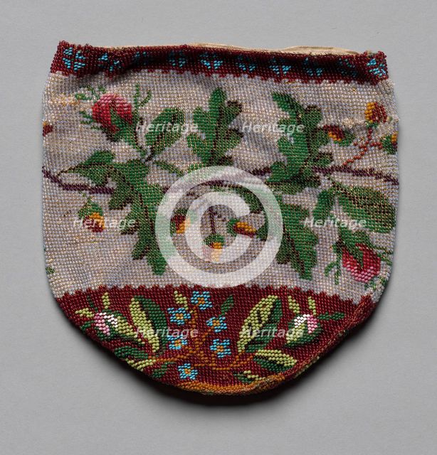 Beaded Bag, 19th century. Creator: Unknown.