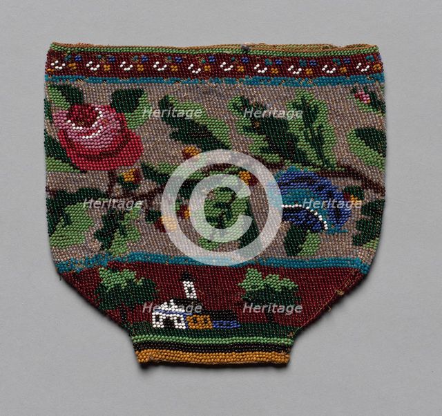 Beaded Bag, c. 1835-1840. Creator: Unknown.