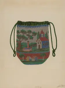 Beaded Bag, c. 1937. Creator: Frank C. Barks
