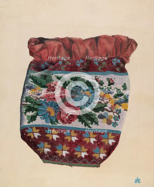 Beaded Bag, c. 1938. Creator: Ralph Atkinson.
