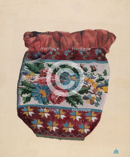 Beaded Bag, c. 1938. Creator: Ralph Atkinson.