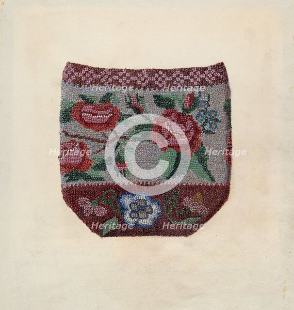 Beaded Bag, c. 1939. Creator: Byron Dingman.