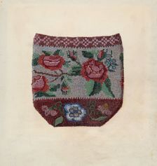 Beaded Bag, c. 1939. Creator: Byron Dingman