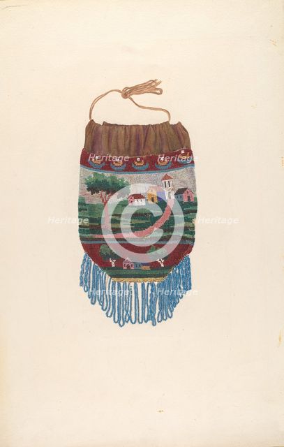 Beaded Bag, c. 1939. Creator: Lucille Lacoursiere.