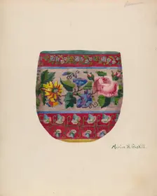 Beaded Bag, c. 1939. Creator: Marion Gaskill