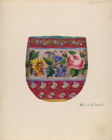 Beaded Bag, c. 1939. Creator: Marion Gaskill