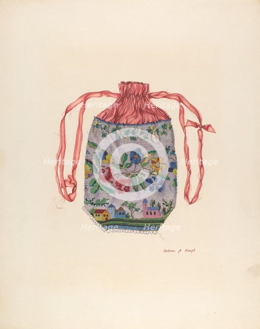 Beaded Bag, c. 1941. Creator: Dolores Haupt.