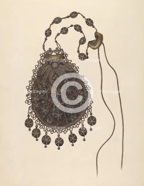 Beaded Handbag, c. 1938. Creator: Ray Price.