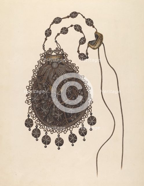 Beaded Handbag, c. 1938. Creator: Ray Price.