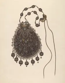 Beaded Handbag, c. 1938. Creator: Ray Price