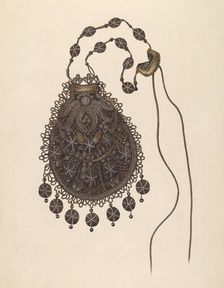 Beaded Handbag, c. 1938. Creator: Ray Price