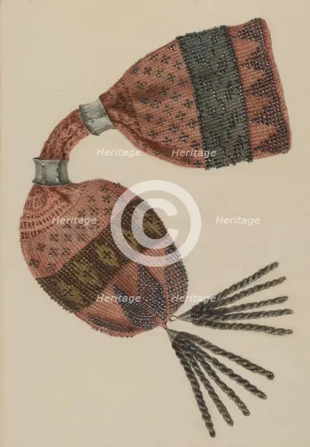 Beaded Purse, c. 1940. Creator: Stella Mosher.