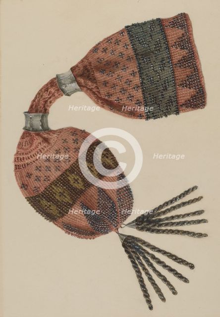 Beaded Purse, c. 1940. Creator: Stella Mosher.