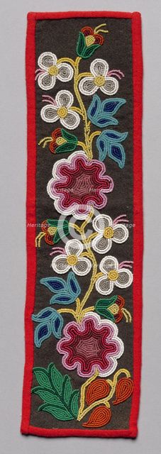 Beaded Panel, late 1800s. Creator: Unknown.