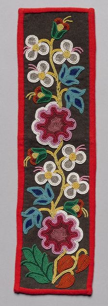 Beaded Panel, late 1800s. Creator: Unknown