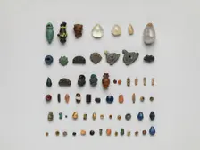 Beads and Amulets, Coptic, 4th century. Creator: Unknown