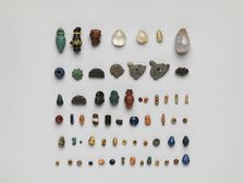 Beads and Amulets, Coptic, 4th century. Creator: Unknown