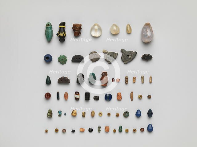 Beads and Amulets, Coptic, 4th century. Creator: Unknown.