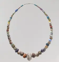 Beads from a Necklace, Frankish, 500-600. Creator: Unknown