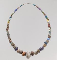Beads from a Necklace, Frankish, 500-600. Creator: Unknown