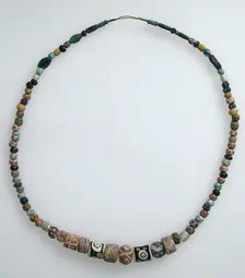 Beads from Necklaces, Frankish, 500-600. Creator: Unknown