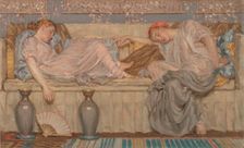 Beads (study);Two Women on a Sofa, 1875, ca. 1875. Creator: Albert Joseph Moore