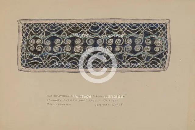 Beadwork, 1935. Creator: Melita Hofmann.