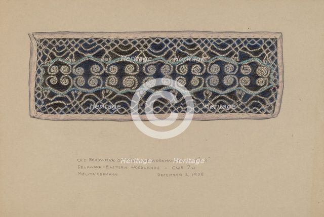 Beadwork, 1935. Creator: Melita Hofmann.