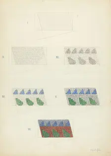 Beadwork: Technique Demonstration, 1935/1942. Creator: Cornelius Christoffels