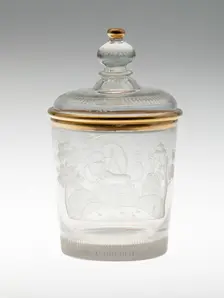 Beaker and Cover, Flecken Zechlin, c. 1750. Creator: Unknown