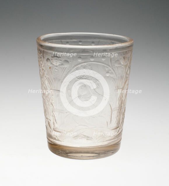 Beaker, Bohemia, 1698. Creator: Bohemia Glass.