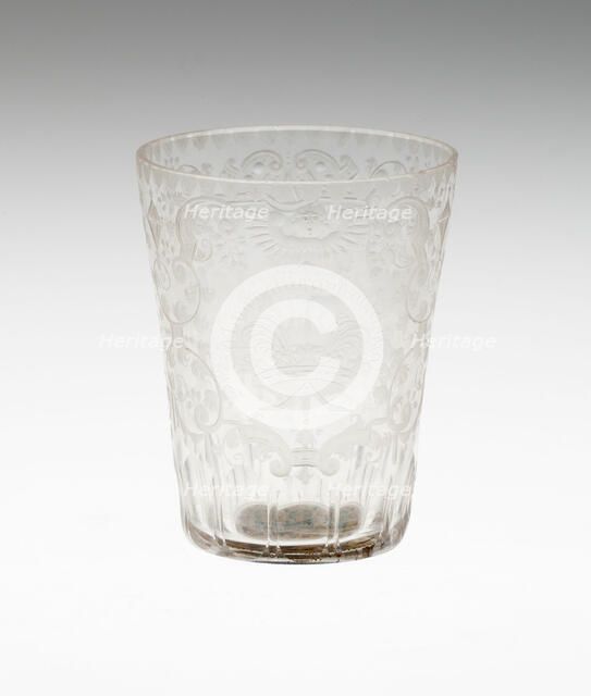 Beaker, Bohemia, c. 1690. Creator: Bohemia Glass.