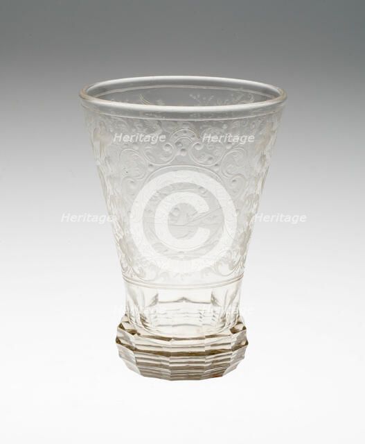 Beaker, Bohemia, c. 1725. Creator: Bohemia Glass.