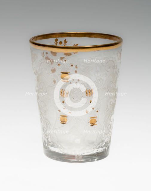 Beaker, Bohemia, c. 1740. Creator: Bohemia Glass.
