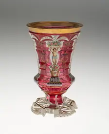 Beaker, Bohemia, c. 1840/50. Creator: Bohemia Glass