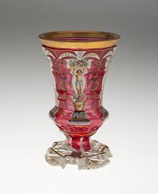 Beaker, Bohemia, c. 1840/50. Creator: Bohemia Glass
