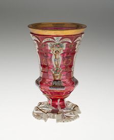 Beaker, Bohemia, c. 1840/50. Creator: Bohemia Glass