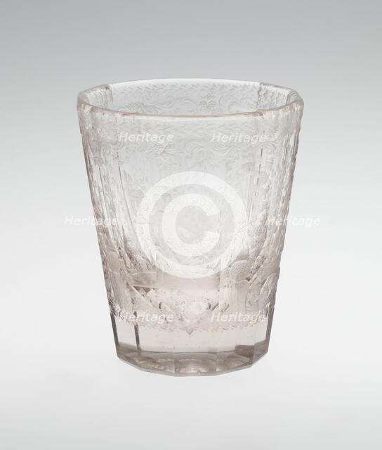 Beaker, Bohemia, Early 18th century. Creator: Bohemia Glass.