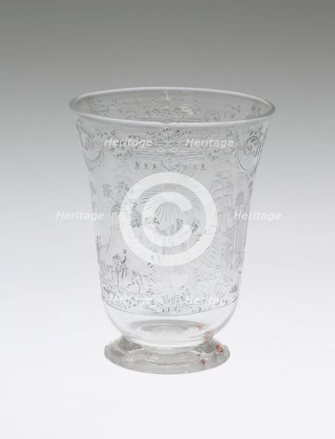 Beaker, Bohemia, Early 18th century. Creator: Bohemia Glass.