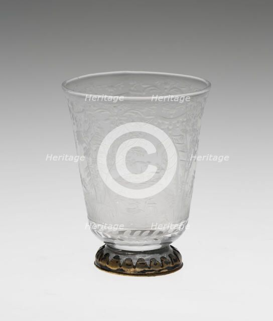 Beaker, Bohemia, Early 18th century. Creator: Bohemia Glass.