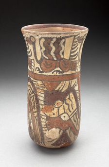 Beaker Depicting Abstract Birds, Serpents, and other Figures, 180 B.C./A.D. 500. Creator: Unknown
