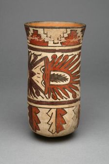 Beaker Depicting Abstract Figure and Geometric Motifs, 180 B.C./A.D. 500. Creator: Unknown