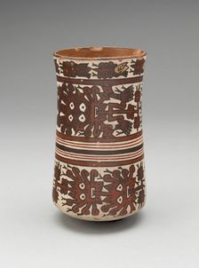 Beaker Depicting Costumed Ritual Performers, 180 B.C./A.D. 500. Creator: Unknown
