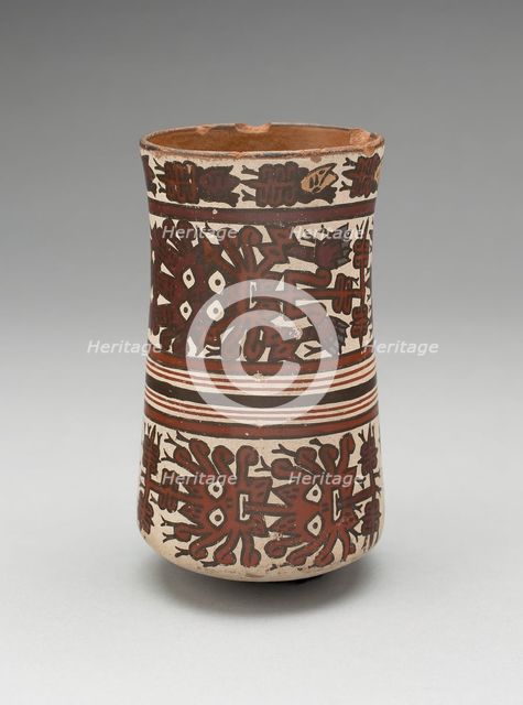 Beaker Depicting Costumed Ritual Performers, 180 B.C./A.D. 500. Creator: Unknown.