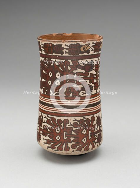 Beaker Depicting Costumed Ritual Performers, 180 B.C./A.D. 500. Creator: Unknown.