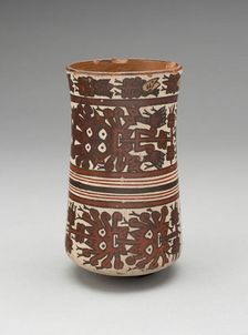 Beaker Depicting Costumed Ritual Performers, 180 B.C./A.D. 500. Creator: Unknown