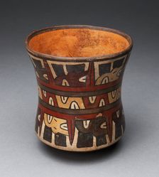 Beaker Depicting Rows of Abstract Human Heads, 180 B.C./A.D. 500. Creator: Unknown