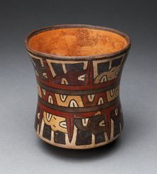 Beaker Depicting Rows of Abstract Human Heads, 180 B.C./A.D. 500. Creator: Unknown