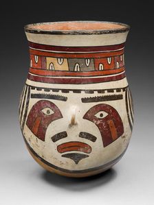 Beaker in the Form of a Head with Bold Eye Markings, 180 B.C./A.D. 500. Creator: Unknown